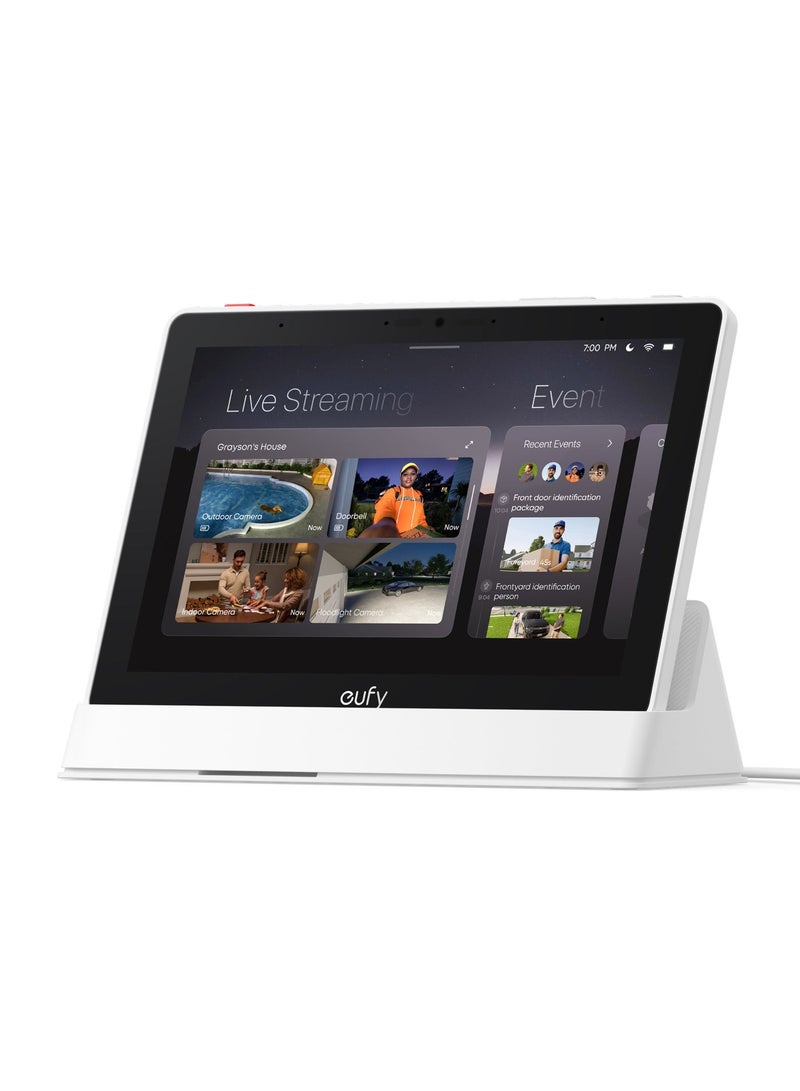 eufy Security HomeBase 3 S380 Security Camera, Toll-Free Use, Expandable Memory,  Security Compatibility, Military Standard Encryption White & eufy Security Smart Display E10, Smart Home Hub, 8" Control Panel, Compatible Devices, 4 Views on 1 Screen, Instant Door Alerts, Daily Event Reports, No Monthly Fee Bundle - Image 3